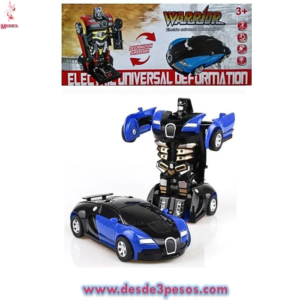 Carro Deportivo Transformers con Luz y Sonido ocupa 3 pilas AA no incluidas 22 x 10 cm. En colores