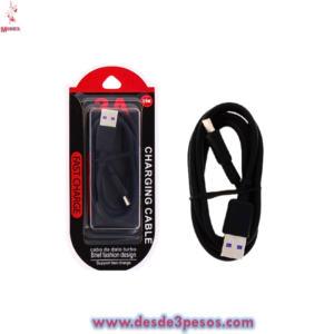 Cable Tipo C negro WIR-UC07 en Blíster