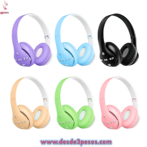 AUDIFONOS Bluetooh v5.0 Distancia efectiva 10 metros en colores