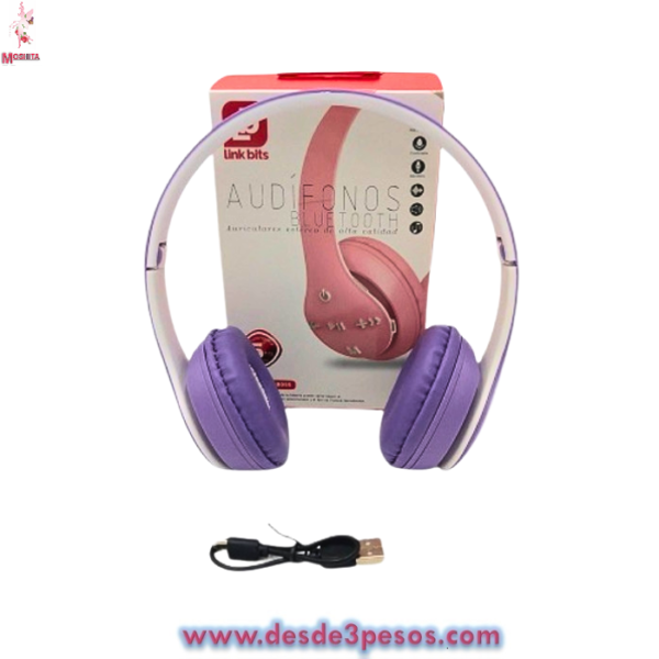 AUDIFONOS Bluetooh v5.0 Distancia efectiva 10 metros en colores - Imagen 2