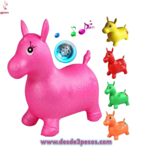 Montable Inflable Saltarin con Sonido en colores y estampado 57 x 49cm. Aprox. De plastico grueso