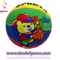 Balon Basquetball SPORTS 19cm. Diametro infantil
