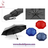 Sombrilla Mini Lisa Doble Tela con funda en colores lisos 35cm