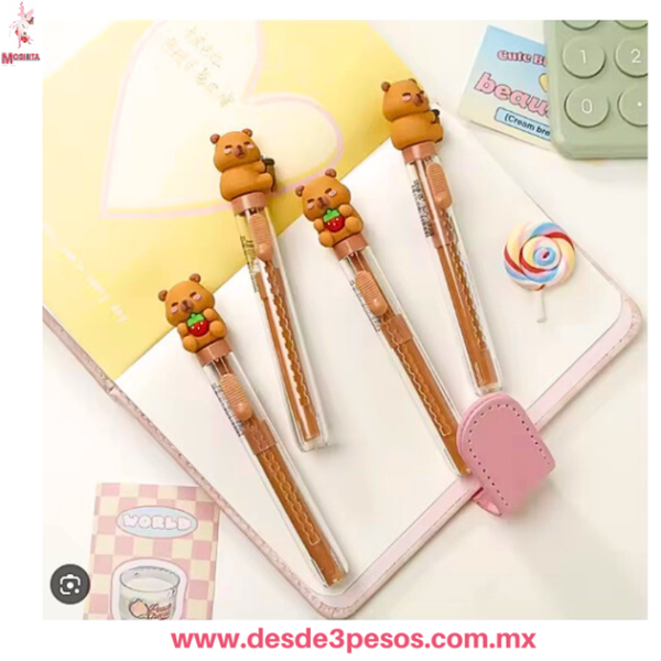 Borrador de Lapiz Capybara caja con 36 pza. precio por 1 pza. 11 x 2 cm. - Imagen 2