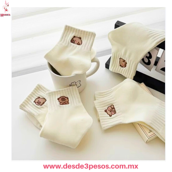 Par de Calcetines para Dama Unitalla algodón con decorativo de Capibara - Imagen 2