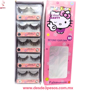 Pestañas 3D Hello Kitty Caja con 10 Pares