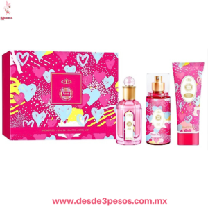 Set de 3 pzas de Perfume FRESH BODY MIST con 50 ml, Spray Corporal 100 ml y  Gel Corporal 80 ml. V.V.LOVE