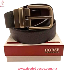 Cinturón reversible de piel vegana para hombre Negro/Marrón 115 cm