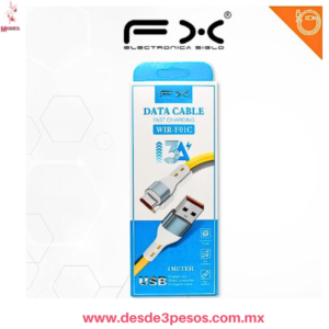 Cable USB a Tipo C   , 1 Mt. Largo, Marca FX Mod. WIR-F01C