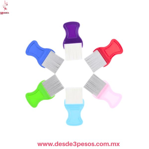 Peine Anti piojos - Lindres con cerdas de acero inoxidable 100% Eficaz 8 cm. - Imagen 2
