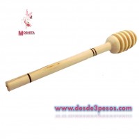 Cuchara Palita Mielera de madera 17 cm. De largo