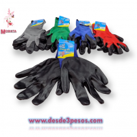 Par de Guantes Nylon Ajustable solo en color NEGRO