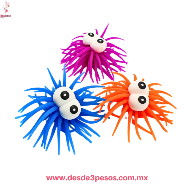 Pelota Antiestrés Luminosa Medusa  con Ojos Saltones (Aprox. 7cm)  caja con 24 piezas UQ-J002-84 - Imagen 2
