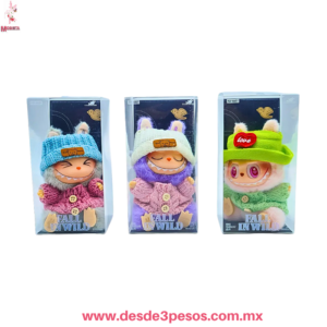 Peluche Labubu Pop Mart con traje tejido 6 Modelos diferentes 16 cm Aprox. CC-8811A