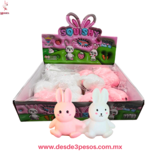 Conejo Squishy Antiestrés Kawaii Apretable  Aprox. 12 Cm TT-2978