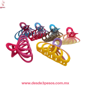 Paquete Con 12 Pinzas de Pelo Grande Tipo Garra, Diseño Moderno Mate,  Aprox. 11 cm QHP-A553