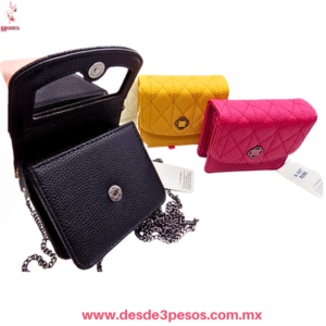 Mini Bolso Acolchado XINGMAI con Espejo Interior y Cadena, Varios Colores, Aprox. 11.5 X 4.5 X 10 Cm A-027