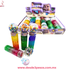 Tubo de Slime Mágico con Figura Sorpresa y Bolitas De Unicel Aprox. 22 cm (H-1742-1)