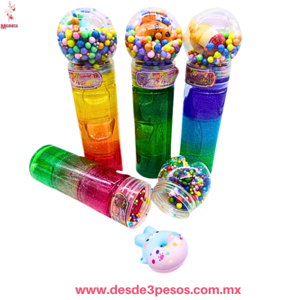 Tubo de Slime Mágico con Figura Sorpresa y Bolitas De Unicel Aprox. 22 cm (H-1742-1) - Imagen 2