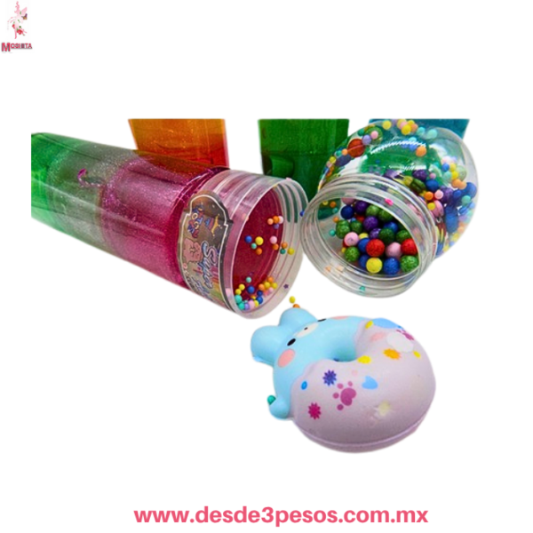 Tubo de Slime Mágico con Figura Sorpresa y Bolitas De Unicel Aprox. 22 cm (H-1742-1) - Imagen 3