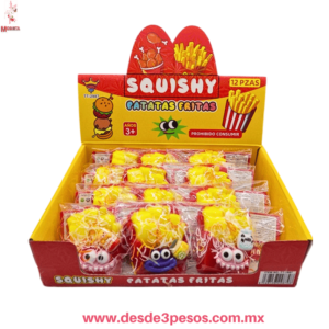 Squishy Patatas Fritas Juguete Antiestrés, Con Carita Aprox. 8 X 6 Cm TT-2897