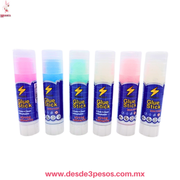 Pegamento en Barra de Colores Dr. Fan 8g | Lavable y No Tóxico presentacion de 24 pza. precio por 1 unidad SM24PEL904 - Imagen 2