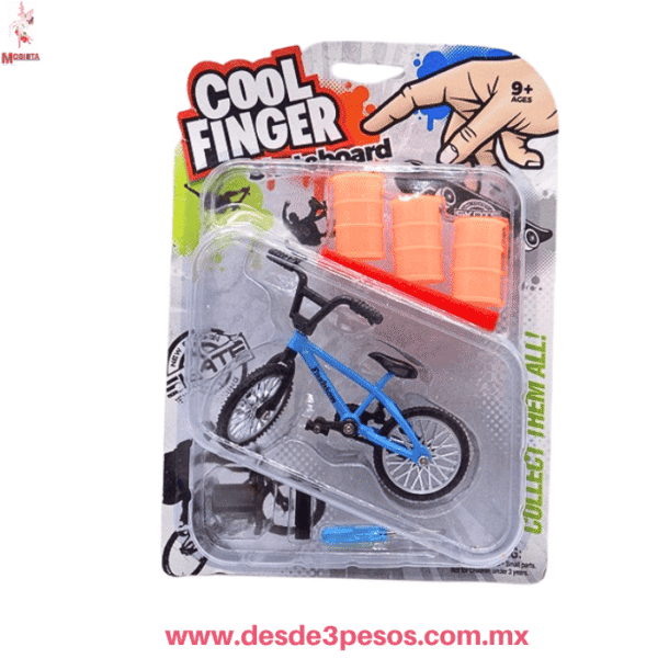 Kit Mini Bicicleta BMX de Dedos 'Cool Finger' (10.5cm) + Rampa y Accesorios HFY-12498 - Imagen 2