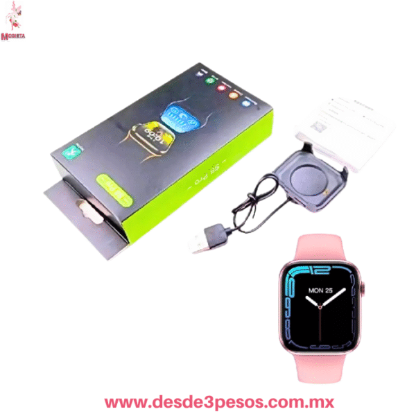 Reloj Inteligente Smartwatch S8 Pro Rosa | Llamadas Bluetooth y Carga Magnética REF:903579