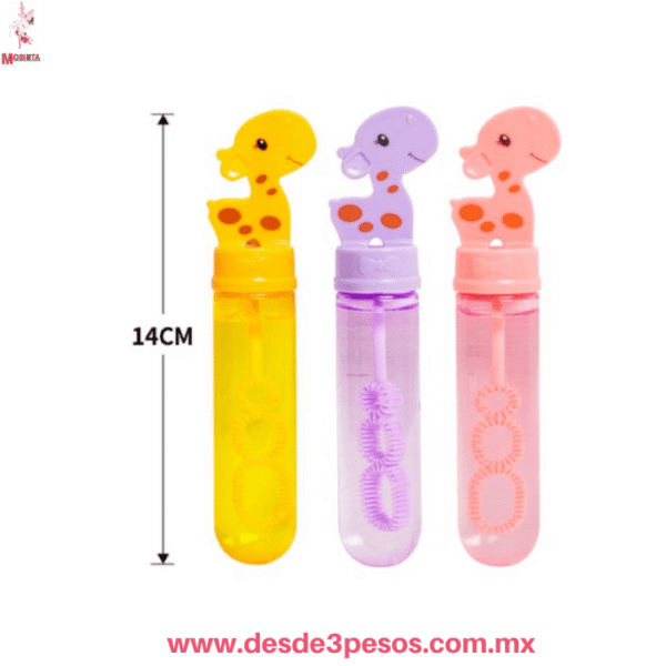 Burbujeros de Jirafa (Set de 3) - 14cm, Marca Giraffe Bubble PN-0035 - Imagen 2