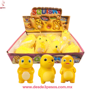 Squishy Suave Antiestrés de Dinosaurio Amarillo | Juguete Kawaii | 9 X 7cm | Modelo TT-2977