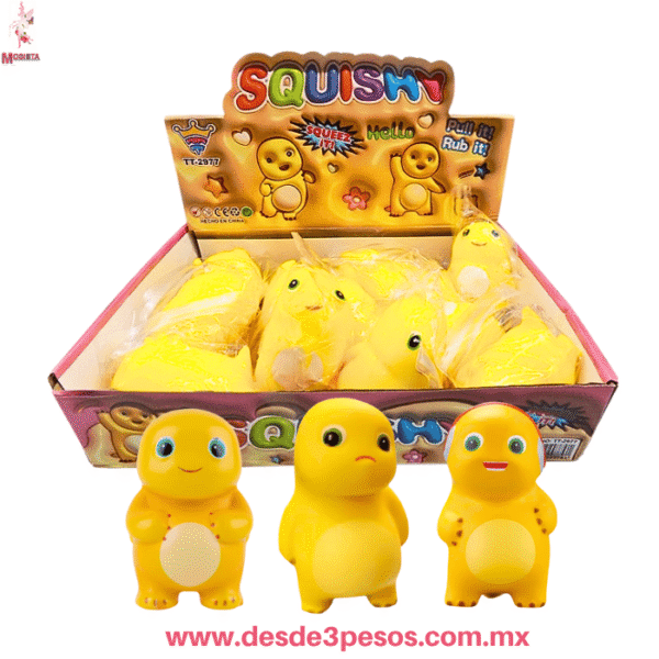 Squishy Suave Antiestrés de Dinosaurio Amarillo | Juguete Kawaii | 9 X 7cm | Modelo TT-2977