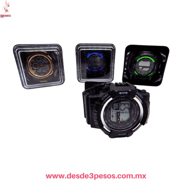 Reloj Digital Sport Deportivo 50mm | Luz, Alarma y Resistente al Agua en Caja REF:900460 - Imagen 3