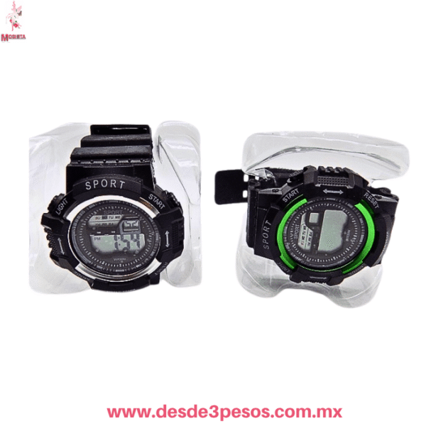 Reloj Digital Sport Deportivo 50mm | Luz, Alarma y Resistente al Agua en Caja REF:900460 - Imagen 2
