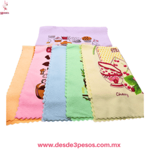 Pañitos de Microfibra Multiusos con  Diseños  (60x39 cm) X-890
