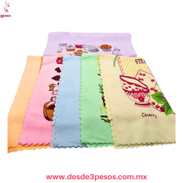 Pañitos de Microfibra Multiusos con  Diseños  (60x39 cm) X-890