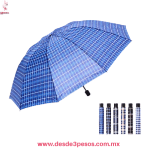Sombrilla Plegable Tela Escocesa  Compacto y Automático 1 metro con 35 cm ME2T-ST