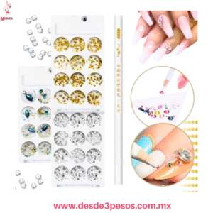 Cartera de Decoración para Uñas Zi Yi 12.5x7cm - Dijes y Cristales (12 Apartados) MC24-C57