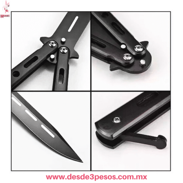 Navaja Mariposa de Práctica Balisong Trainer 16 X 2.5cm Metálica JF328 - Imagen 3