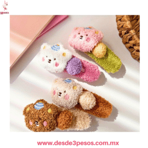 Pinza para Cabello de Osito de Felpa Kawaii  13 X 4cm. 24XU146