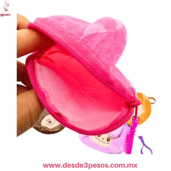 Monedero Llavero de Peluche con Carita Kawaii  5 Colores 11cm. 25B-79 - Imagen 2