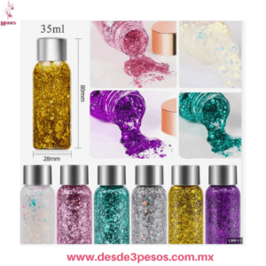 Kit FAVOR BEAUTY 9 Geles de Glitter Corporal  (30ml c/u) - Glitter Body Gel NO:A97