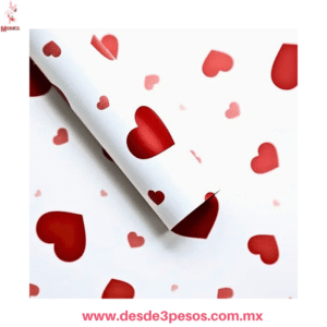 Papel Coreano Doble Faz Diseño Corazones  56x54cm. YONG-2331-58