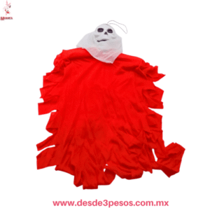 Fantasma Colgante de Terror Rojo Decoración Halloween 40x21cm.  Genérico 4030