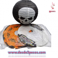 Farol con diseños para Halloween 31cm en varios colores