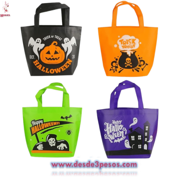Paquete con 12 Bolsas de Peyon Plastificada con Figuras para Halloween 22 x 23 cm - Imagen 2