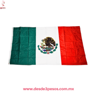 Bandera de México Grande 90x150 cm | Calidad Premium con Escudo y Ojillos