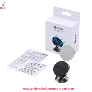 Soporte Magnético  Universal 360° para Celular, Adhesivo para Carro o Escritorio PJ093, Marca 1Hora