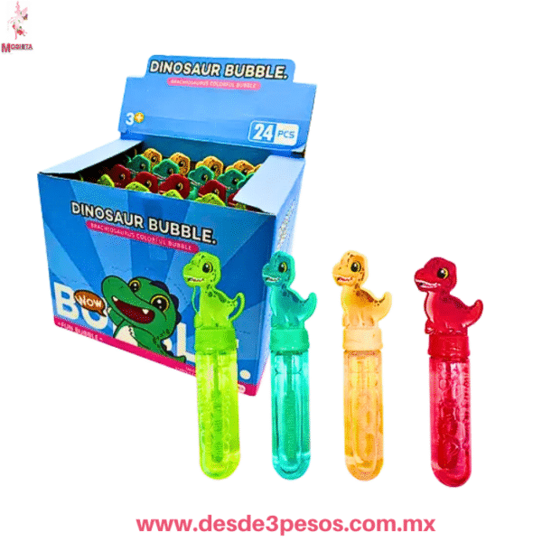Burbujas en forma de Dinosaurio 14X2.5cm.  Bubble caja con 24 pza. precio por 1 pza.  PPS-181