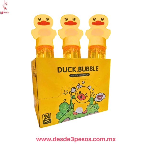 Burbujas en forma  de Pato DUCK.BUBBLE 14x2.5cm.  Caja con 24 Piezas precio por 1 pza. PPS-181 - Imagen 2