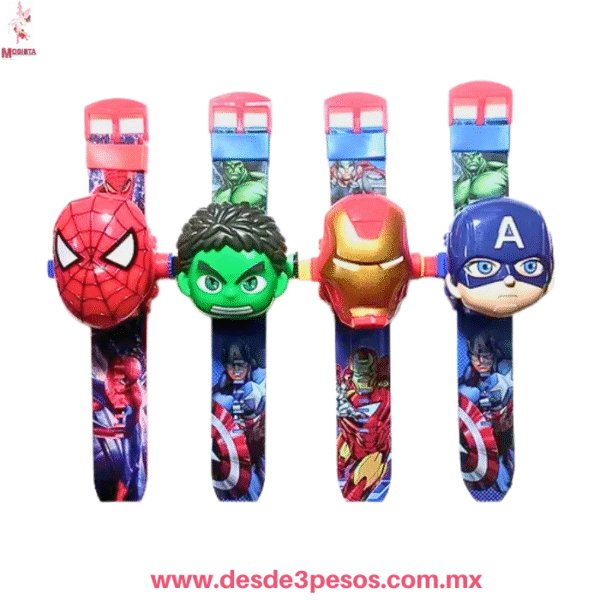 Reloj Proyector 3D Infantil de Superhéroes Marvel Avengers - 22cm. - Imagen 2